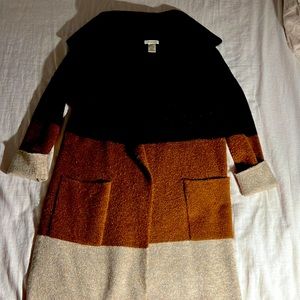 Maxstudio long cardigan. Reaches below knees. Medium